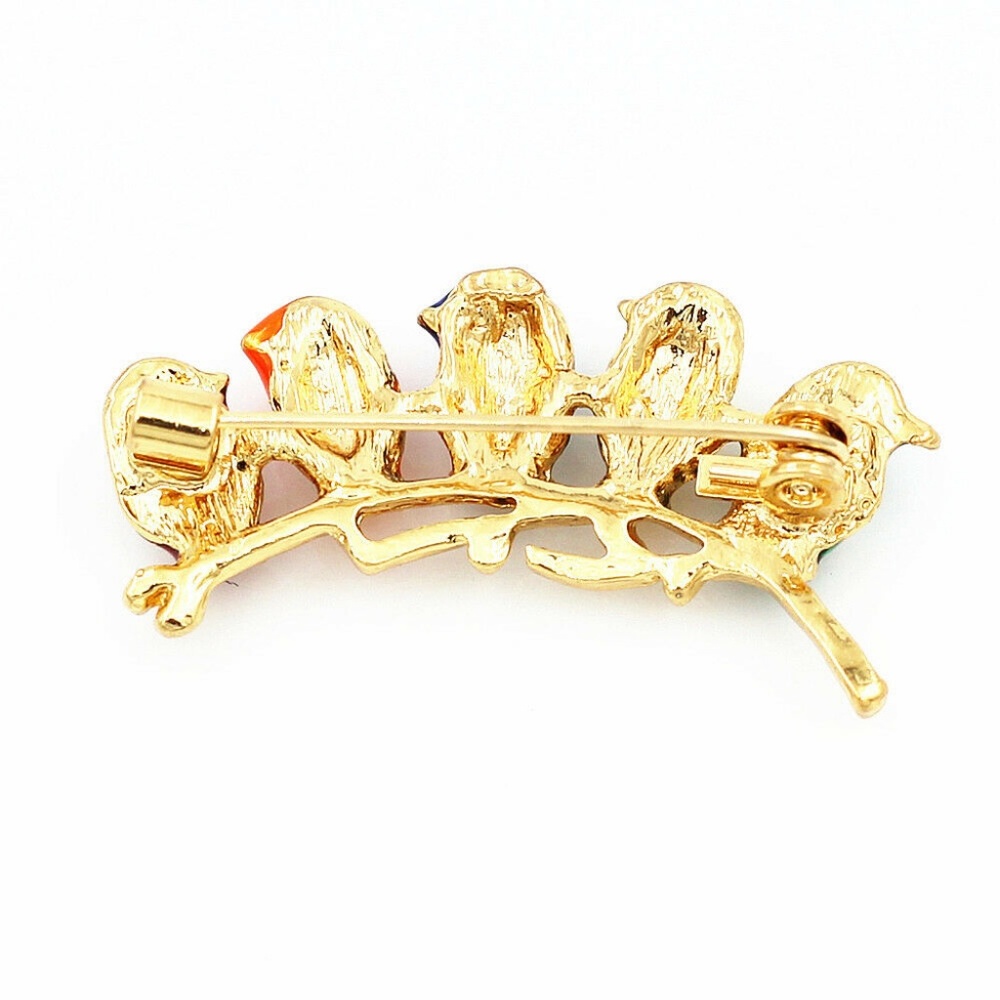 Birds of a Feather Rhinestone Brooch NWT- - Picture 4 of 4